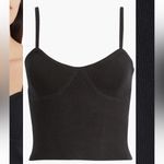 Madewell  Corset-Detail Crop Sweater Tank black medium NEW Photo 3