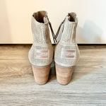Toms Majorca Peep Toe Suede Perforated Boots Size 9 Photo 4