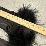 Nadine Merabi Top Womens XL Black Silk Touch Polyester Feather Cuffs Whimsigoth Photo 12