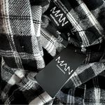 Boohoo Black/White Flannel Oversized Shirt, Size XL New w/Tag Photo 7