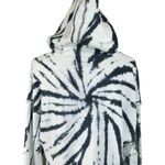 Aeropostale  JRS Medium Cropped Sweatshirt Hoodie Tie-Dye Long Dolman Sleeve Gray Photo 6