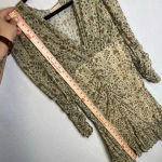 ByTimo | Sheer Floral Ruished‎ Dress Long Sleeve Small Green Photo 10