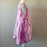 Lane Bryant Tie Dye Henley Tank Top Purple/White Size 20 NWT Photo 1