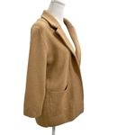 J.Crew  Merino Wool Blend Sweater Blazer Open Front Camel Brown Preppy size Small Photo 4