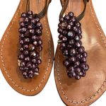 Mystique Boutique Mystique Beaded T-Strap Leather Sandals, Sz 9 Photo 9