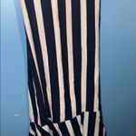 CHAPS Chic Black and White Striped Midi Dress Photo 4