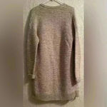 Gap Oversized 100% Cotton Textured Lapel Long Cardigan Oatmeal Heather; size S Photo 8