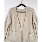 Madewell  Womens Cardigan Beige Redford Ribbed Knit Merino Wool Boxy Sweater XS Photo 6