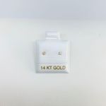 14k Solid Gold Tiny White Diamond Color Cubic Photo 0