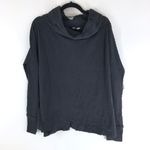 Free People Juicy Long Sleeve Top Cowl Neck Thermal Oversized Open Back Black XS Photo 0