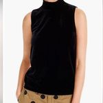 J.Crew  Velvet Mock neck tank in Black size small style J7852 Photo 0