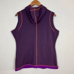 Title Nine Title‎ Nine Vest Womens Large Purple Zip Up Hooded Pockets Athletic Fleece Lined Photo 6
