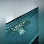 Ralph Lauren lauren Green Velevet V Neck / V Back Maxi Gown Dress Sleeveless 10 Photo 3