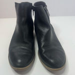 Kensie Ghita Black Leather Side Zip Booties Size 7:5_M Photo 0