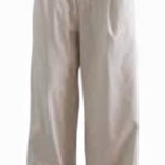 Massimo Dutti  BEIGE TAN WIDE LEG PANTS 4 Photo 0