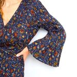 Veronica Beard NWT Shireen Button-Front Floral Print Pleated Dress in Ink Sz 2 Photo 5