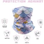 Brand New Unisex Genovega Womens Girls Mermaid Neck Gaiter Mask Buff Headband Purple Photo 2