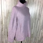 Madewell Mercer Turtleneck Sweater Coziest Yarn Purple Lilac Knit Winter Photo 3