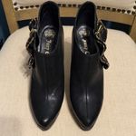 Juicy Couture  Black Ankle Booties with Gold Accents, Size 10M Photo 12