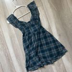 Wild Fable Target Plaid Dress check print mini flutter sleeve Blue (xsmall) cottagecore Photo 0
