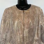 kim rogers  Metallic Animal Print Full Zipper Blazer Photo 1