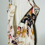 Wish Wild Flower Mid Tie Waist Adjustable Straps Midi Vacay Dress Size Small Photo 8