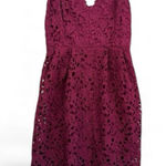 ASTR  The Label Midi Dress Size M Burgundy Lace Overlay Spaghetti Strap V-Neck Photo 0