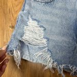 ZARA High Rise Blue Distressed Denim Light Blue Sz 4 Photo 1