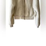 Urban Outfitters Outfitter Sherpa Fuzzy Zip Up Cropped Ivory Womens Jacket SZ M Photo 2