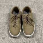 Allbirds  Canvas Pacer Shoes Womens 7 Hazy Beige Tan Tennis Lace Up Photo 2