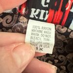 Vintage Looking Good Maxi Dress Safari Giraffe Elephant Asymmetric Tie Back 1X Black Photo 14