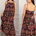 Anthropologie Size S Quilted Bodice Floral Print Maxi Dress Photo 1