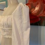 Princess Polly  Women's 'ARIAH' White GINGHAM LONG SLEEVE Crop  TOP Sz 4 S Small Photo 3