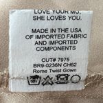 Show Me Your Mumu Rome Twist Gown Dress Maxi Sz XS Gold Luxe Satin Wedding Party Photo 7