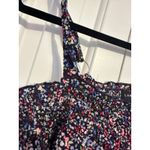 Lane Bryant  black‎ floral sleeveless blouse with smocking 10/12 Photo 4
