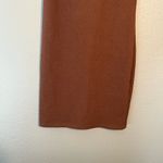 PaperMoon Orange Beige Ribbed Bodycon Mini/Midi Dress SZ S Y2K Sleeveless Casual Photo 1