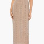 Mac Duggal Beaded Empire Waist Column Midi Cocktail Dress Photo 0