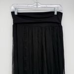 Matty M Black Foldover Long Skirt Stretchy Size Small Photo 1