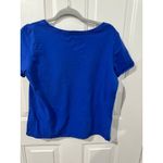 Nike Womens Blue Athletic Cut Tee Go Big Blue UK Logo Large Cotton Blend Photo 4