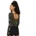 Ivy Park by Beyoncé | XXS | Dark Khaki Green Logo Ribbon Long Sleeve Bodysuit Photo 2