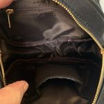 Circle Ribbed Black and Gold Crossbody/Wristlet Purse Black Photo 6