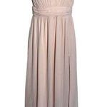 Lulus Heavenly Hues Cream Maxi Dress V-Neck Floor Length Formal Cream Large Photo 0