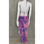 None Sheer flair ruffle tie dye pant and bikini top set / outfit size large beach poo Photo 2