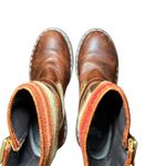 Dr. Martens Pendleton Biker Boots Leather Aztec Grunge Edgy Feminine Women 8 Photo 7