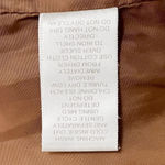 Christopher & Banks  Cognac Suede Leather Jacket Size XL Zip Front Crochet Trim Photo 12