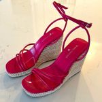 Marc Fisher Marc Fischer Shoes Zeki Espadrille Barbie Pink Wedges Size 7.5 NEW Photo 0