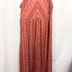 True Craft Plus Size 2X Dress Maxi Peplum Sleeveless Orange Tribal Ruffle 826 Photo 7