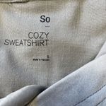 SO  Cozy Sweatshirt Juniors Womens Size S Hoodie Gray Super Soft Sweater Stretchy Photo 4