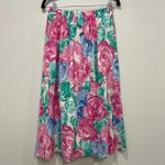 Celamod Paris Womens Skirt Set 38‎ Floral Bright Two Piece Vintage Medium Mini Pink Photo 11