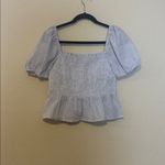 J.Crew  Squareneck Smocked Cotton Voile Top in Gingham Size Small Photo 2
